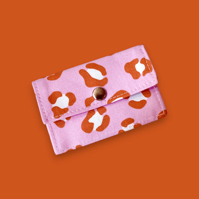 Porte-Carte Léopard Rose