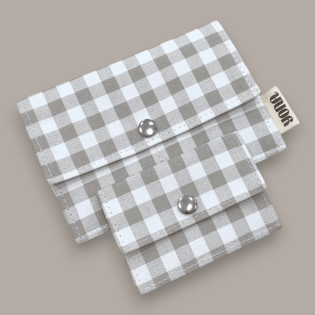 Porte-Feuille Vichy Taupe