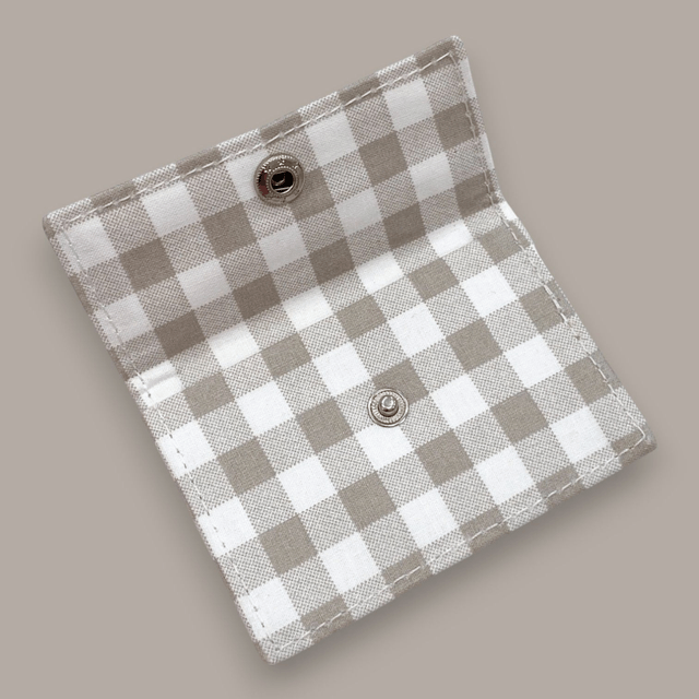 Porte-Carte Vichy Taupe