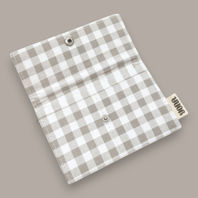 Porte-Feuille Vichy Taupe